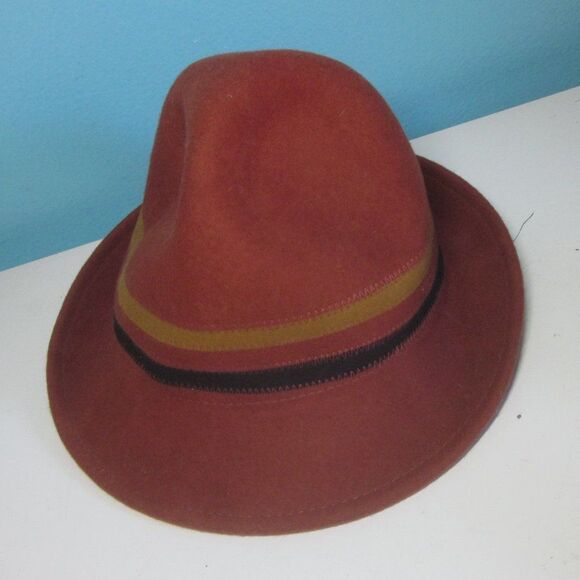 Adora Rusty Orange Wool Hat "One Size" - Picture 9 of 11